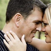 Happy couple touching noses