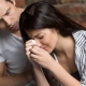 Husband helping wife overcome grief