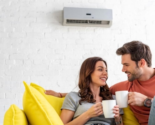 Man And Woman Having Coffee