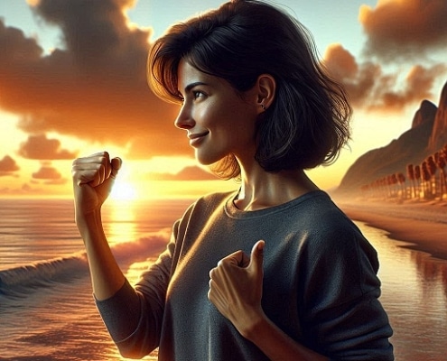 confidence, hard work, and worthiness