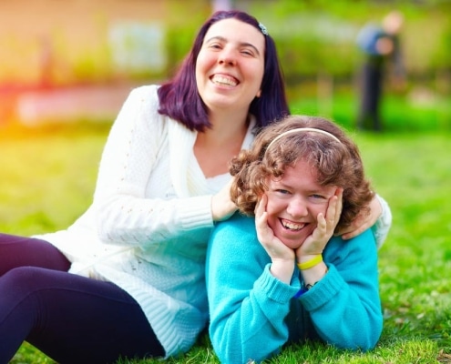 Portrait Of Happy Women With Disability