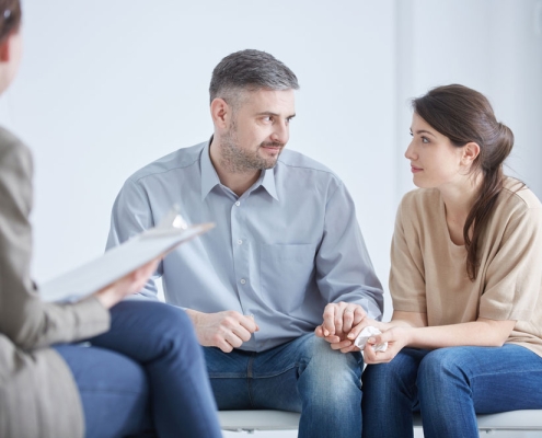 Couple Looking At Each Other During A Counselling In Logan