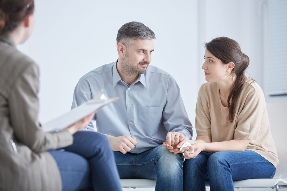 Couple Looking At Each Other During A Counselling In Logan